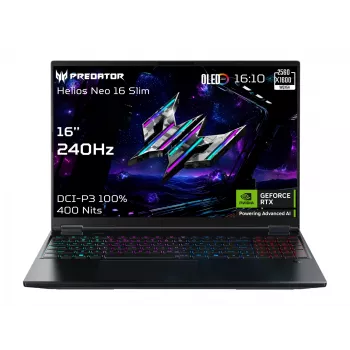 Acer | Predator Helios Neo 16S AI PHN16S-71-95J5 | Schwarz | 16 Zoll | OLED | WQXGA | 240 Hz | Intel Core U9 | 275HX | 64 GB | DDR5 | Solid-State-Laufwerkskapazität 1000 GB | NVIDIA GeForce RTX 5070 Ti
