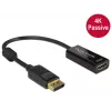 DeLOCK - Video-/Audio-Adapter - DisplayPort / HDMI - DisplayPort (M) - HDMI, 19-polig (W) - 20 cm - (DisplayPort 1.2) - Schwarz (62609)