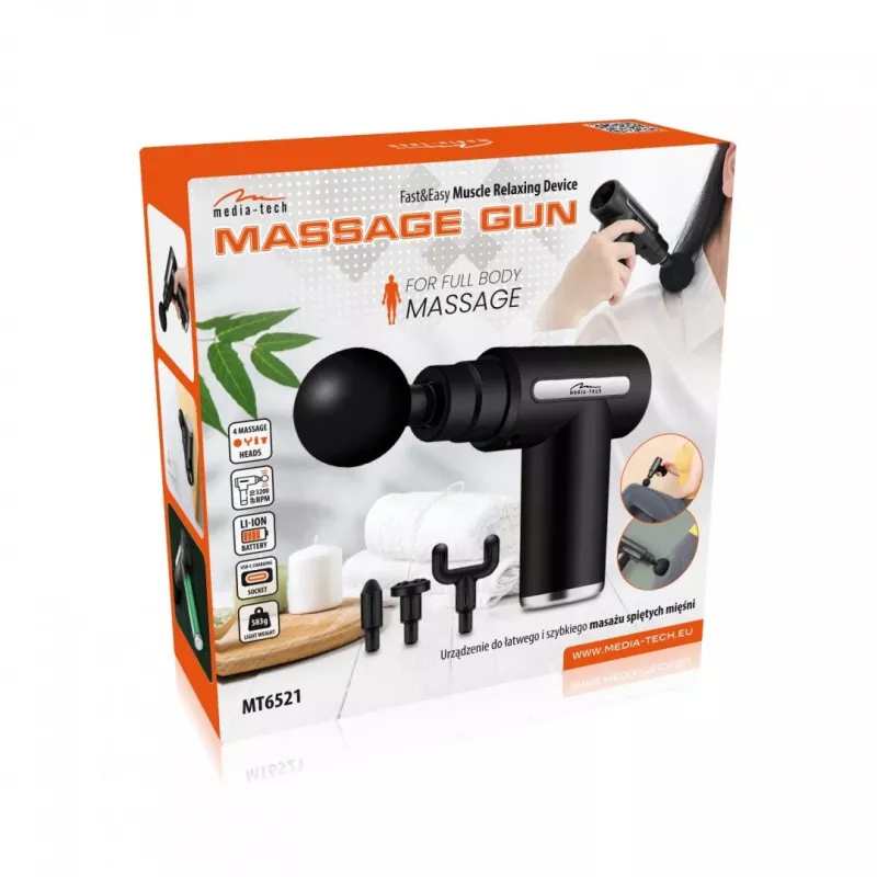 Massagepistole Media-Tech MT6521 Universal Schwarz