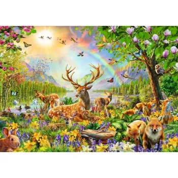 Kinderpuzzle Graceful Deer Family (200 Teile)