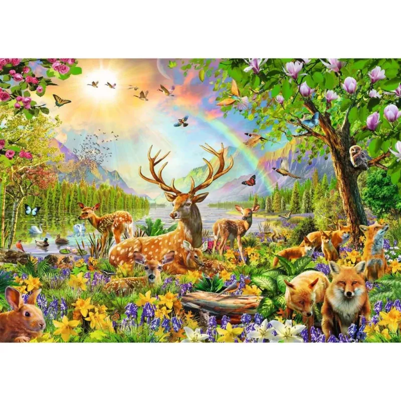 Kinderpuzzle Graceful Deer Family (200 Teile)