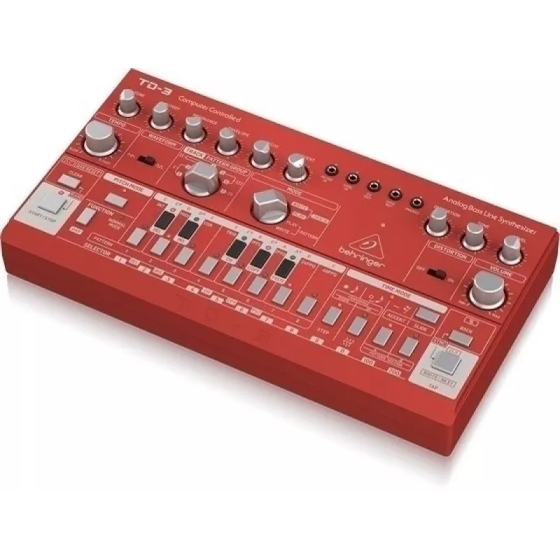 Analoger Synthesizer Behringer TD-3-RD Rot 9V DC