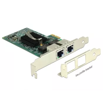 Delock PCIe-Karte 2x Gigabit LAN Netzwerkadapter
