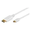 Wentronic Goobay DisplayPort zu mini DisplayPort Adapterkabel 1.2, Weiß, 2 m - Mini DisplayPort-Stecker > DisplayPort-Stecker (52859)