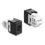DELOCK Keystone-Modul RJ45-Buchse auf LSA Cat.6 45° abgewinkelt ungeschirmt schwarz