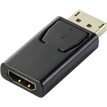 Renkforce RF-5506962 DisplayPort / HDMI Adapter [1x DisplayPort-Stecker - 1x HDMI-Buchse] Schwarz vergoldete Steckkontakte (RF-5506962)