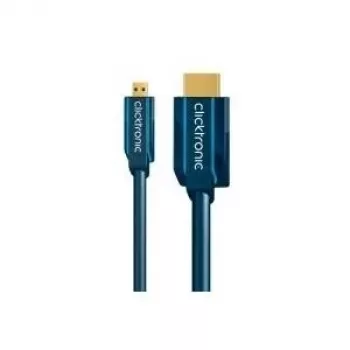 Micro-HDMI+Adapter-Kabel Ethernet (HDMI A/HDMI Micro D) – 5,0 m High-Speed-Adapter HDMI auf Micro-HDMI