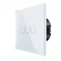 Touch-Wandschalter Spring 3-fach Glas Weiß — Modell 0713239861679