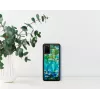 Handyhülle iKins für Samsung Galaxy S20+ — schwarzes Seerosendesign