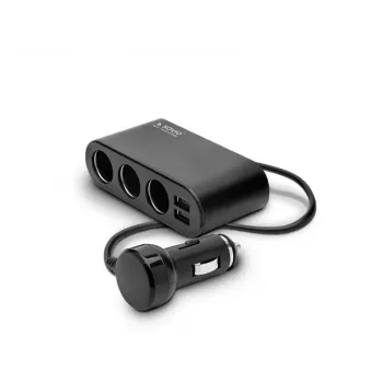 Auto-USB-Ladegerät SAVIO SA-024 — universelles Ladegerät für Mobilgeräte, Eingang 12–24 V, Ausgang 5 V, schwarz, Zigarettenanzünder