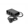 Auto-USB-Ladegerät SAVIO SA-024 — universelles Ladegerät für Mobilgeräte, Eingang 12–24 V, Ausgang 5 V, schwarz, Zigarettenanzünder