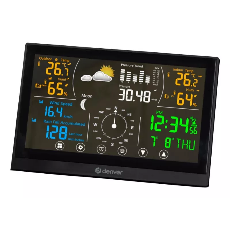 Digitale Wetterstation Denver WS-650 Innen- Außenthermometer Barometer Hygrometer