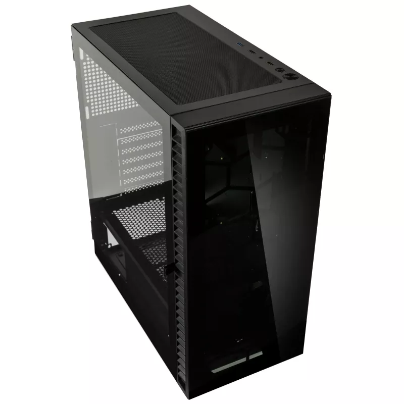 Computergehäuse Kolink Observatory HF Glass Core Midi-Tower – Schwarz