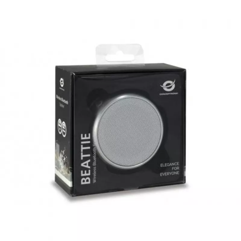 Conceptronic BEATTIE Wireless Bluetooth Lautsprecher, silber, 3 W, 150 - 20000 Hz, Drahtlos, 3.0+HS, Micro-USB, Silber