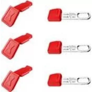 KNIPEX KN 00 63 06 TCR - 3 Stück jeweils ColorClip Rot + TetheredTool Clip (00 63 06 TCR)