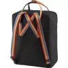 Rucksack Fjällräven Kånken Rainbow — Vinylon, 380×270×130 mm, Schwarz/Mehrfarbig