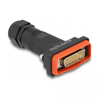 DeLOCK D-Sub HD 26 Pin Stecker mit Gehäuse IP67 wasserdicht