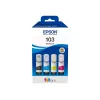Tintenpatronen-Set Epson EcoTank 103 — Original 4-Farben-Set (Schwarz, Cyan, Magenta, Gelb), Schwarz 4500 S., Farbe 7500 S.