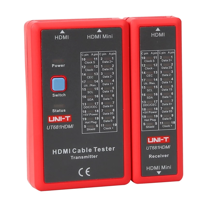 HDMI-Kabeltester No name UT681HDMI — HDMI-Durchgangs- und Verdrahtungsprüfung