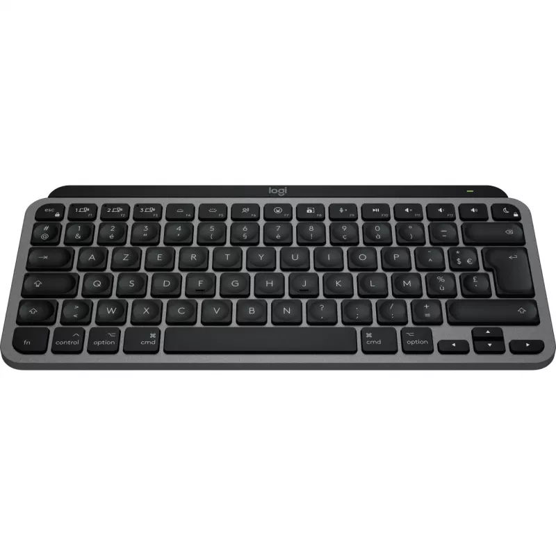 Logitech Master Series MX Keys Mini for Mac – Tastatur – kompakt – hintergrundbeleuchtet – Kabellos – Bluetooth LE – AZERTY – Französisch – Space-Grau (920-012646)
