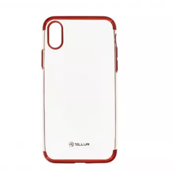Cover Tellur iPhone X Rot Transparent