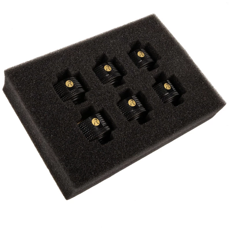 RAIJINTEK Pelias Lüfterbefestigungsschrauben schwarz – 6er-Pack, Montagezubehör für PC-Lüfter