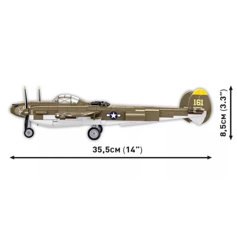 Cobi Bausteine Lockheed P-38H Lightning Set 5763 — maßstabsgetreuer Modellbausatz, sammelbares Flugzeugmodell