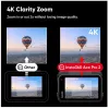 Action-Sportkamera Insta360 Ace Pro 2 — 50 MP, 8K Ultra HD (7680×3272), 1/1,3-Zoll-Sensor, bis zu 240 fps, integriertes Display, Wi‑Fi, MicroSD, 177,7 g, Schwarz
