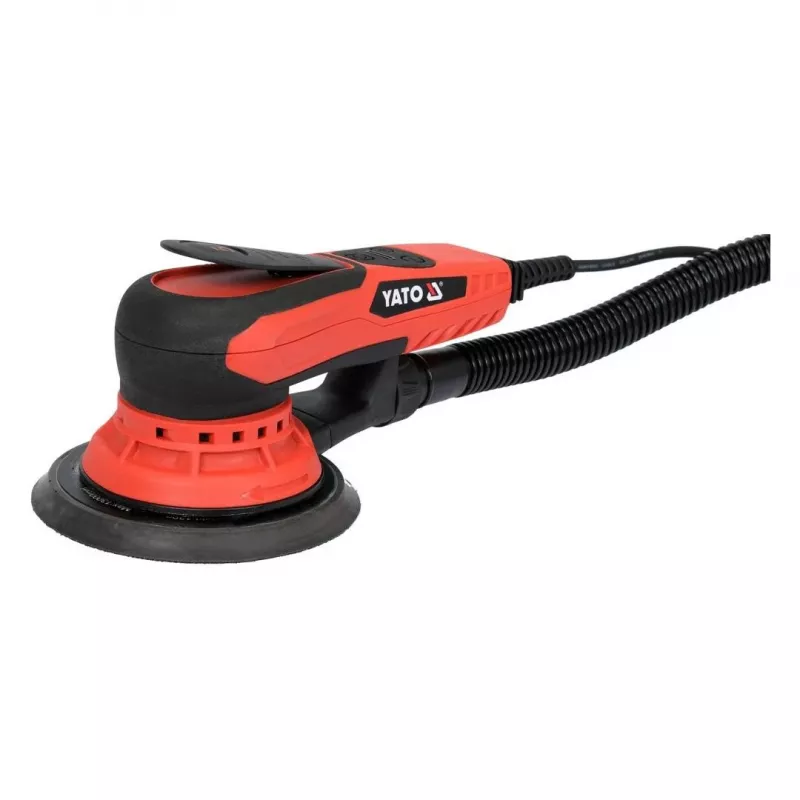 Exzenterschleifer YATO YT-82206 — 350 W, 150 mm Scheibe, 5 mm Exzentrizität, 4.000–10.000 U/min, 3 m Kabel