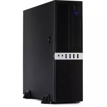 Inter-Tech IT-503 - SFF - Mini-ATX - kein Netzteil (TFX12V) - mattschwarz - USB/Audio (88881270)