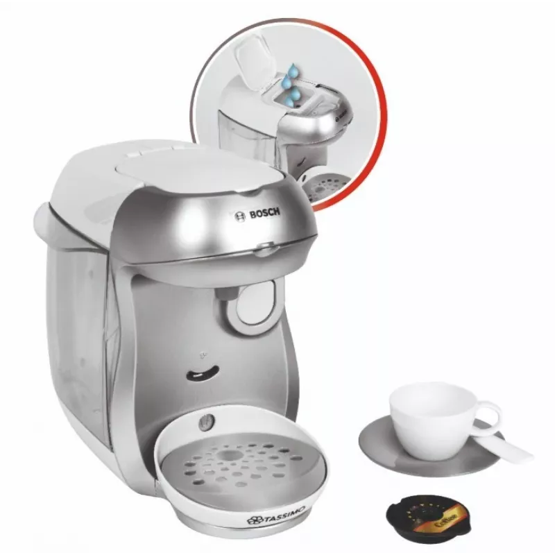 Kaffeemaschine KLEIN Bosch Tassimo 9231 – Spielzeug-Kaffeemaschine, silber, Kinder-Rollenspiel