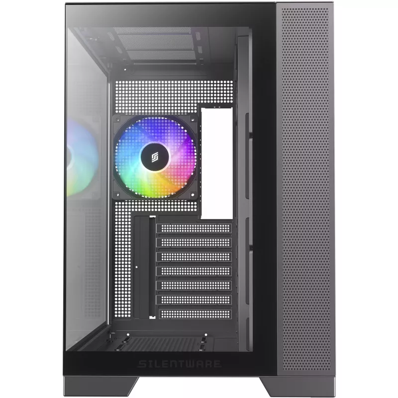 Silentware View A-RGB Schwarz PC-Gehäuse VIEWSchwarz — Mid-Tower-Gehäuse mit A-RGB-Beleuchtung