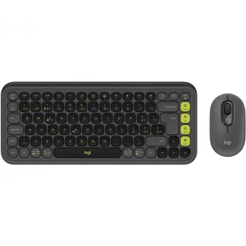 Logitech POP ICON COMBO Swiss, Grafit/Grün, Bluetooth, Swiss, 920-013275