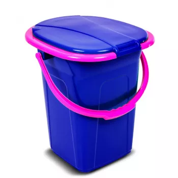 GreenBlue GB320BR 19L tragbarer Camping-Toiletteneimer Reise Festival mit Griff abnehmbarer Sitz - Marineblau & Pink
