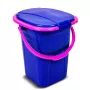 GreenBlue GB320BR 19L tragbarer Camping-Toiletteneimer Reise Festival mit Griff abnehmbarer Sitz - Marineblau & Pink