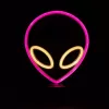 Tischleuchte MANTA SNL86PK Style Neon Lights UFO Pink – dekorative Neon-Lampe in Pink