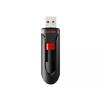 USB-Stick SANDISK Cruzer Glide 32 GB USB Typ-A 2.0, Slide-Design, Passwortschutz, schwarz/rot