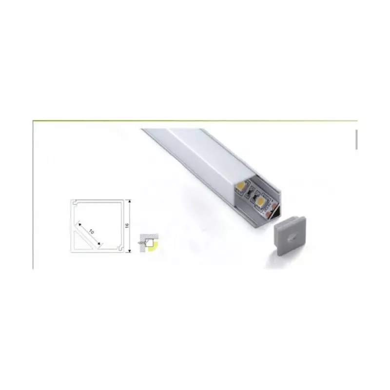 Synergy 21 S21-LED-PR20197 - Modulares Profil - Weiß - Aluminium - 2 m (S21-LED-PR20197)