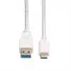 VALUE - USB-Kabel - USB 3.0 (M) auf USB Typ C (M) - 5 V - 900 mA - 50 cm - Weiß (11.99.9010)