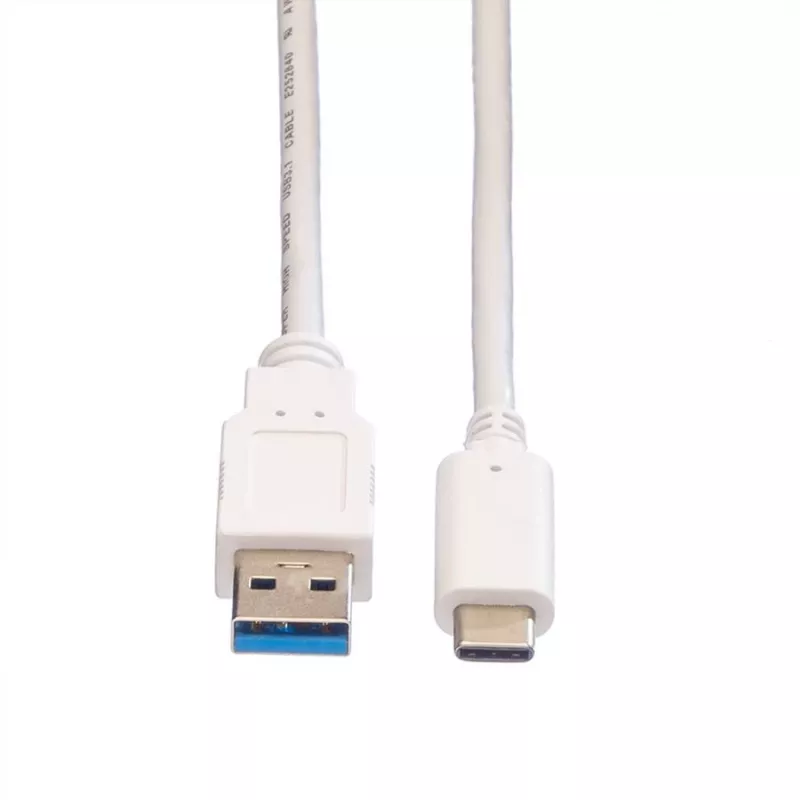 VALUE - USB-Kabel - USB 3.0 (M) auf USB Typ C (M) - 5 V - 900 mA - 50 cm - Weiß (11.99.9010)