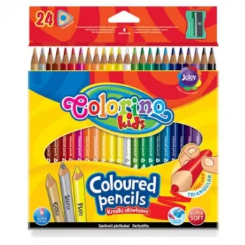 Colorino Kids Dreikant-Buntstifte 24 Farben (mit Spitzer)