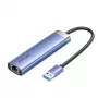 Vention TGFSB USB 3.2 Gen 1 (3.1 Gen 1) Type-A 5-Port-Hub mit Gigabit RJ-45 und USB-C, Blau