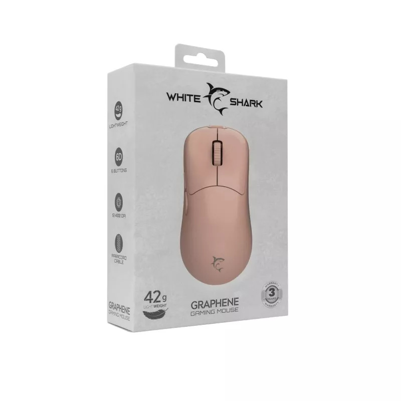Maus White Shark GM-5014 Graphene Pink USB