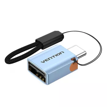 USB-C-auf-USB-A-Adapter Vention CUBH0, USB 3.1, 5 Gbit/s, 3 A, Aluminiumgehäuse, grau