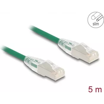 Netzwerkkabel DeLOCK RJ45 Cat.6A Stecker auf Stecker 5m grün