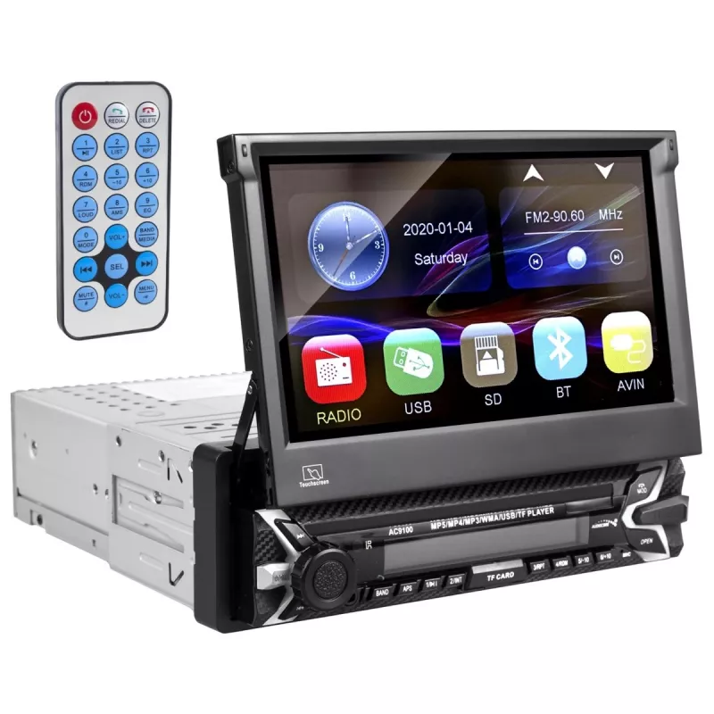 Audiocore AC9100 Radio Auto Digital Schwarz, Rot