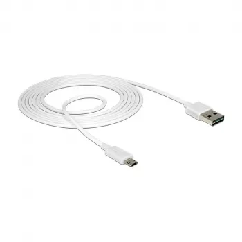 USB-Kabel DeLOCK 84808 USB 2.0 2 m USB A Micro-USB B Weiß