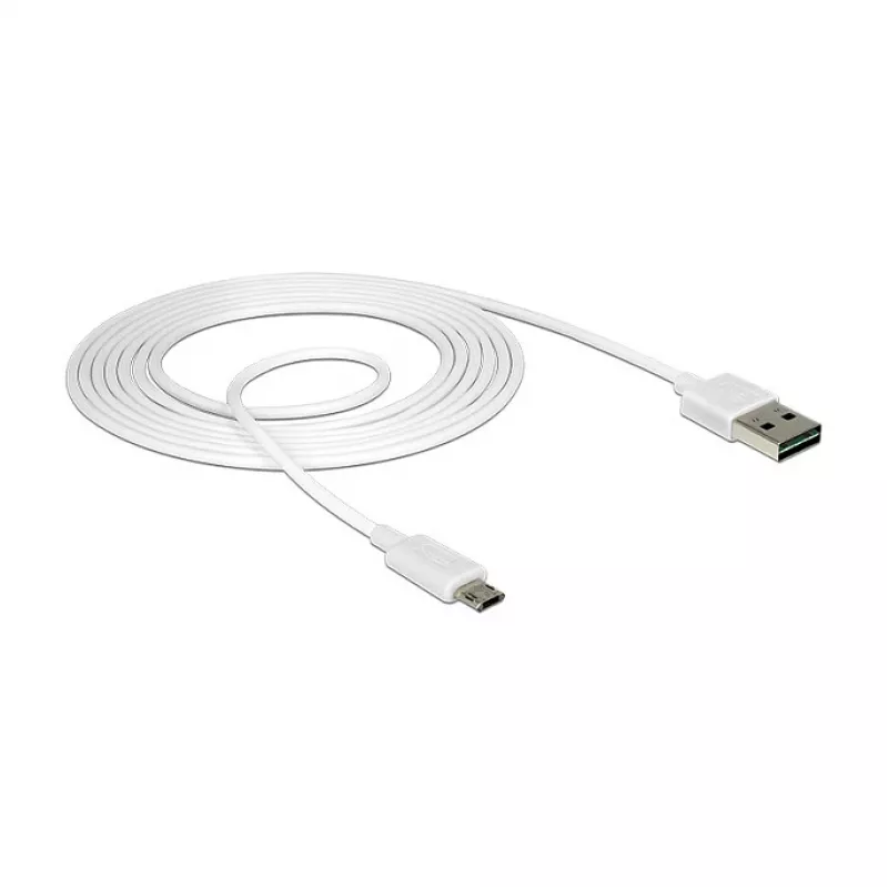 USB-Kabel DeLOCK 84808 USB 2.0 2 m USB A Micro-USB B Weiß