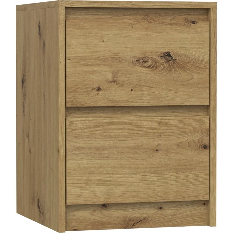 Topeshop K2 ARTISAN nightstand/Nachttisch 2 Schublade(s) Eiche