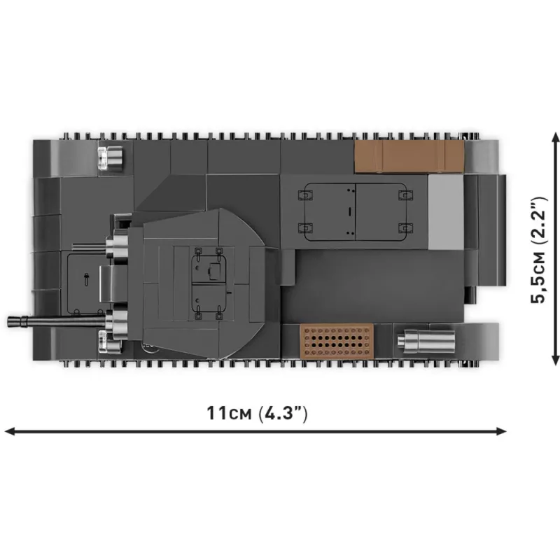 Bausatz Cobi Panzer II Ausf. A — 250 Teile, schwarz